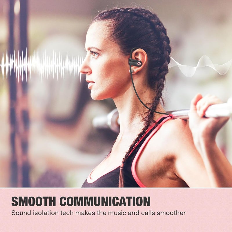 Boean Bluetooth Headphones, Wireless Earbuds with 16 Hours Bluetooth 5.3 Wireless Headphones HD Deep Bass Stereo IPX7 Waterproof Earphones for Sports Headset - Image 3